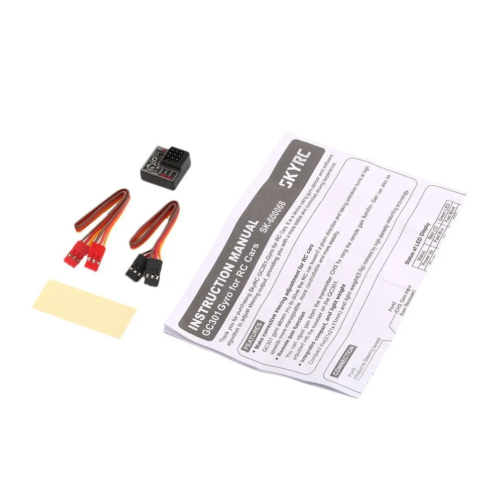 

Original SKYRC GC301 Mini Gyro Gyroscope for RC Car Drift Racing Car Steering Output Integrated Compact Light-weight Design