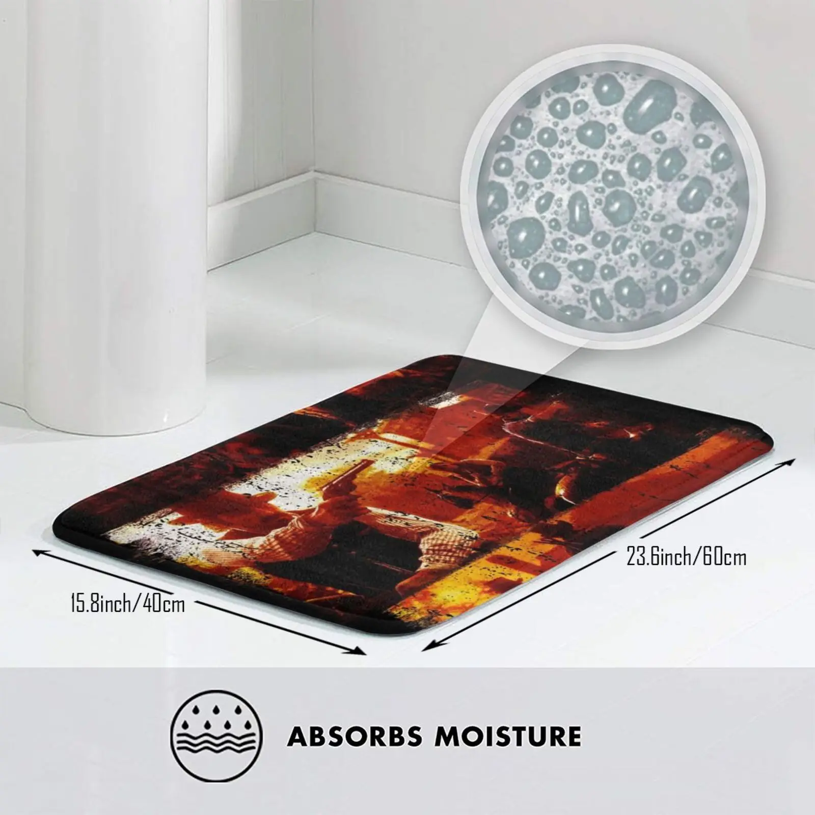 Rdr 2 коврик ковер Противоскользящий для входной двери в спальню ковбойский