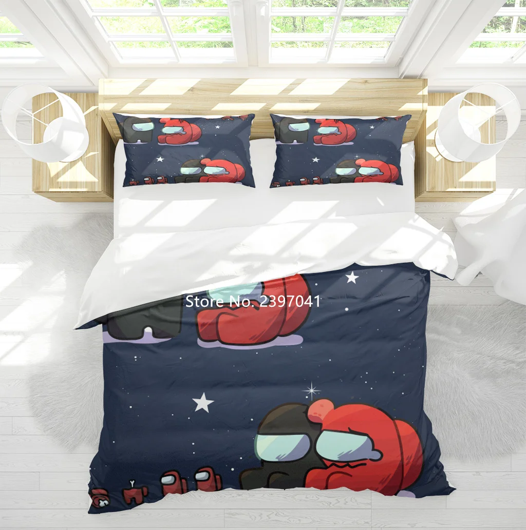 

2021 New Game Pattern Bedding Set 3D Digital Printing Lovely Down Quilt Cover and Pillowcase Home Decoration Gifts for Children