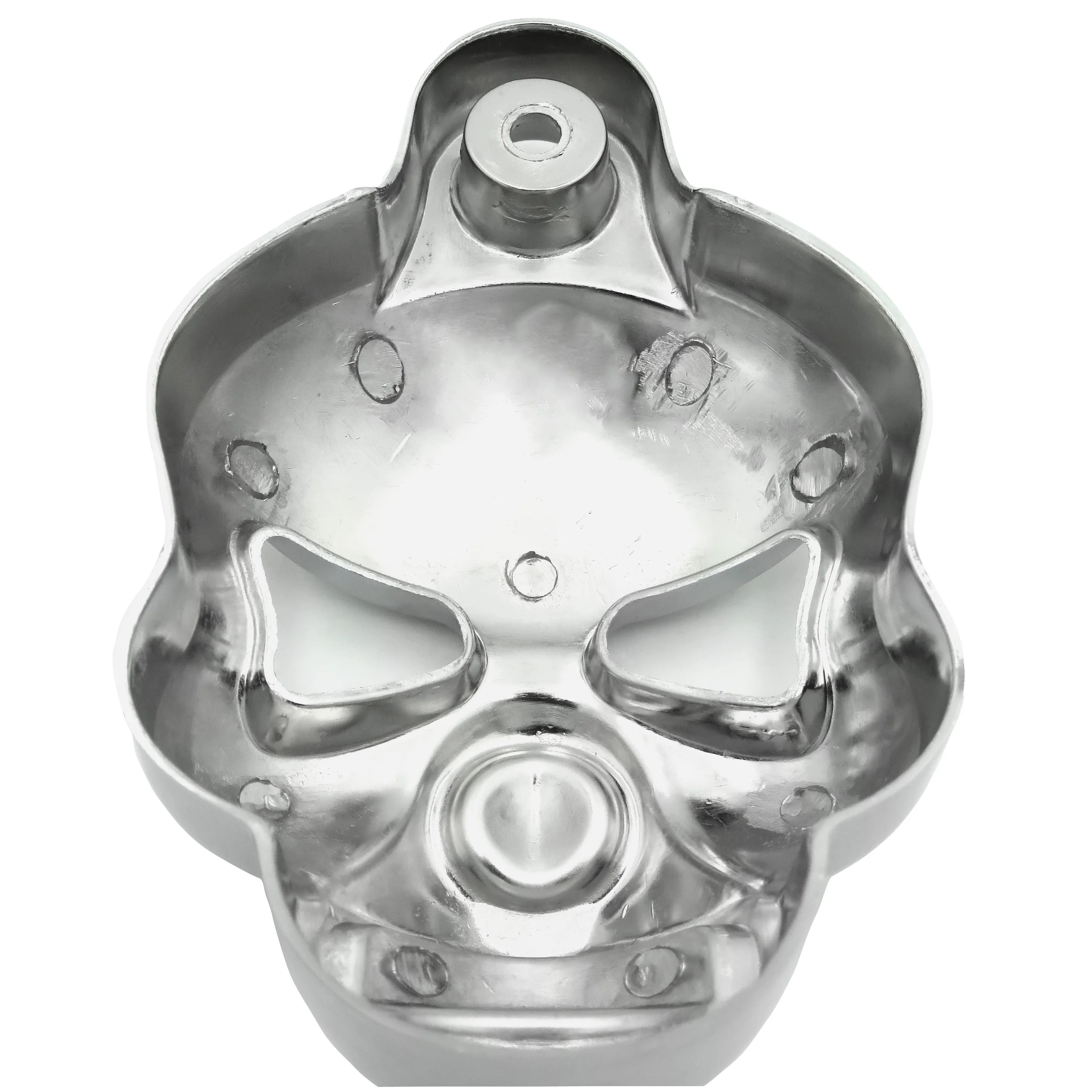 Крышка клаксона с черепом для Harley Davidson Big Twins V-Rod Stock Cowbell 1992-2020 Chrome Aftermarket