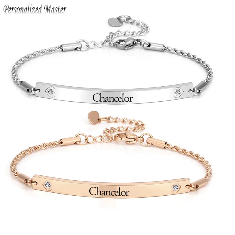 Персонализированные мастер на заказ Дата гравировка имя начальный бар простая