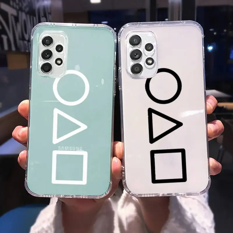 

Squid Game Round Six Phone Case Transparent For Samsung A51 A50 A71 A70 A81 M60S Note S21 S 20 10 9 8 11 E Plus Ultra