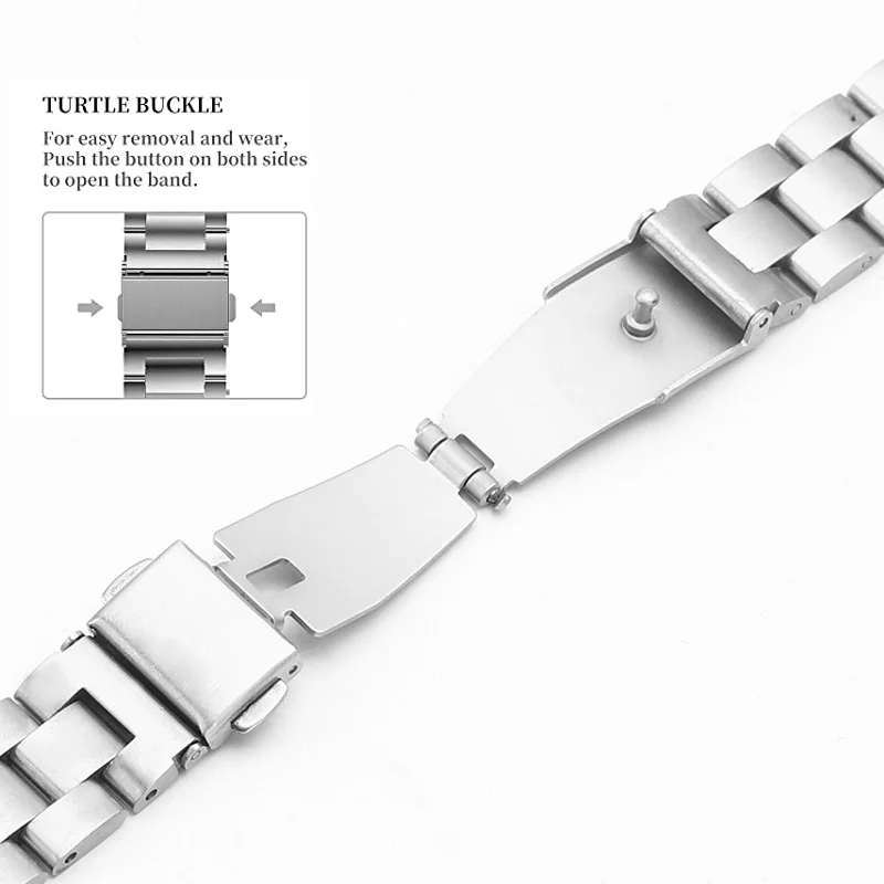 22mm 20mm Slim Strap For Samsung Galaxy Watch 4 44mm 40mm Active 2 Stainless Steel Bracelet For Galaxy Watch 4 Classic Band 3 45