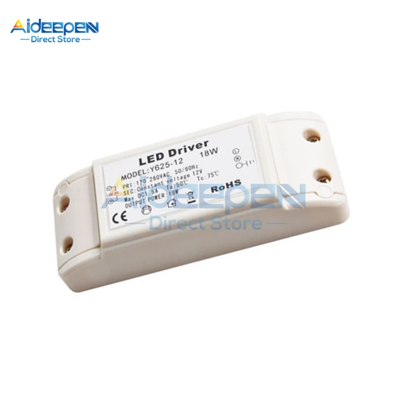 DC 12V 6 Вт 10 Вт 12 Вт, 18 Вт, 30 Вт, 40 Вт, 50/60Hz Светодиодный драйвер Трансформатор высокое качество Питание адаптер для Светодиодный светильник Светодиодные ленты светильники - Цвет: 12V 18W