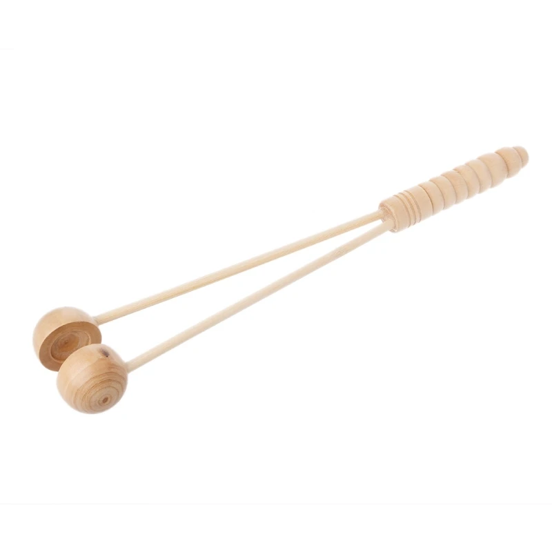 

Wooden Body Massage Hammer tool Dual Hemisphere Heads Massager U2JD