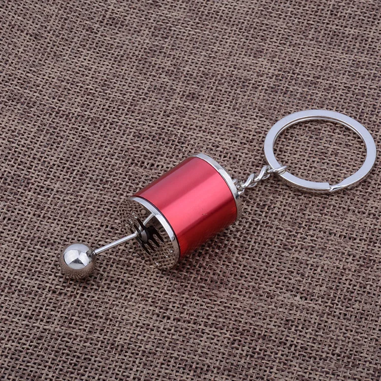

5 Style Keychains Six-Speed Manual Shift Gear Key Chain Auto Car's Parts Toy Short Shifter Knob Metal Gift Race Car Stalls Head