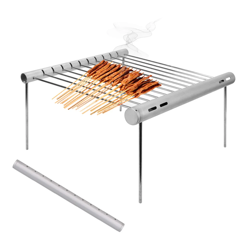

Barbecue Accessories Pocket Portable Stainless Steel BBQ Grill Folding Barbecue Grill Non-stick