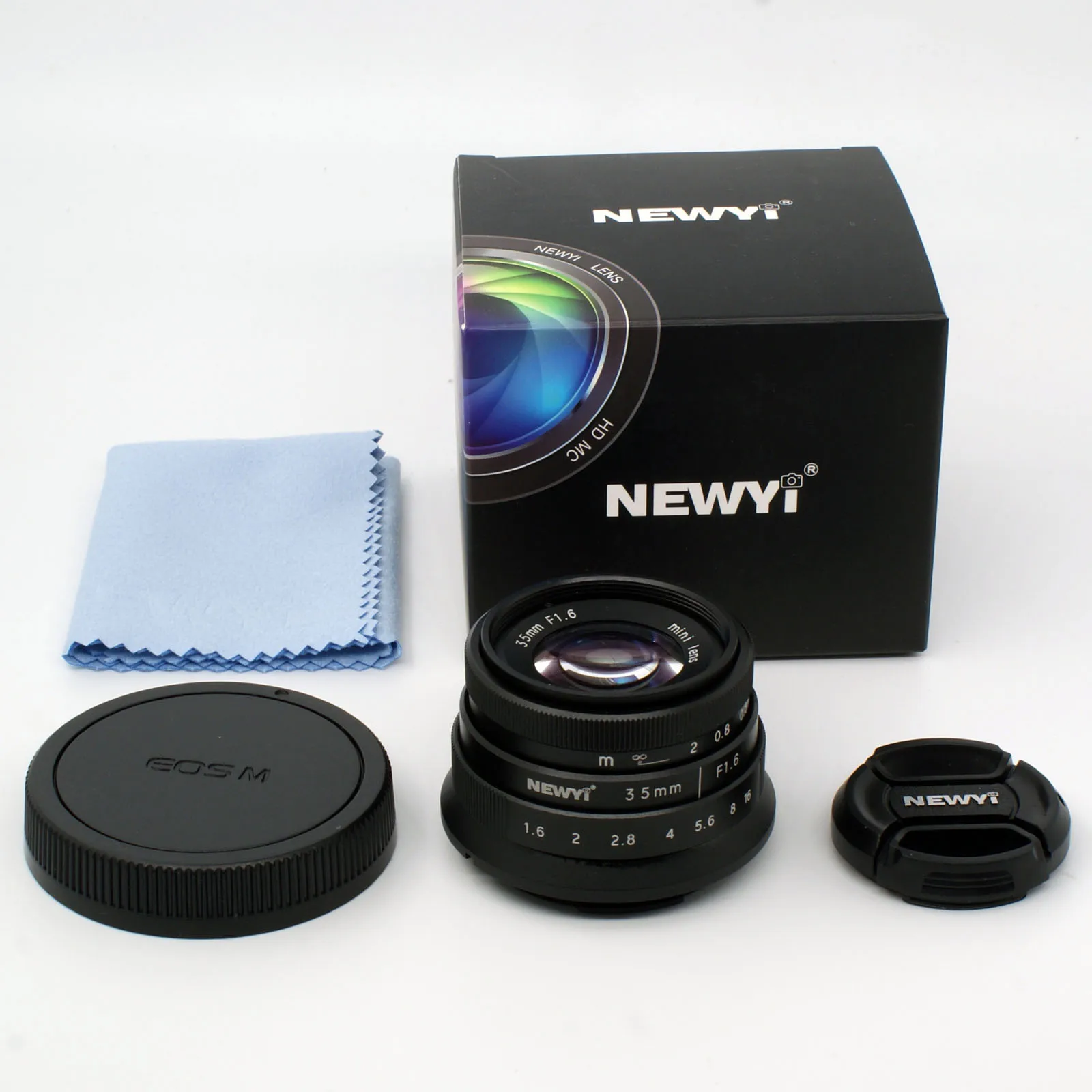 Металлический объектив 35 мм F1.6 для камеры Canon EOS M M50 M100 M6 SONY A6000 A6300 Fujifilm FUJI X-T1 Olympus