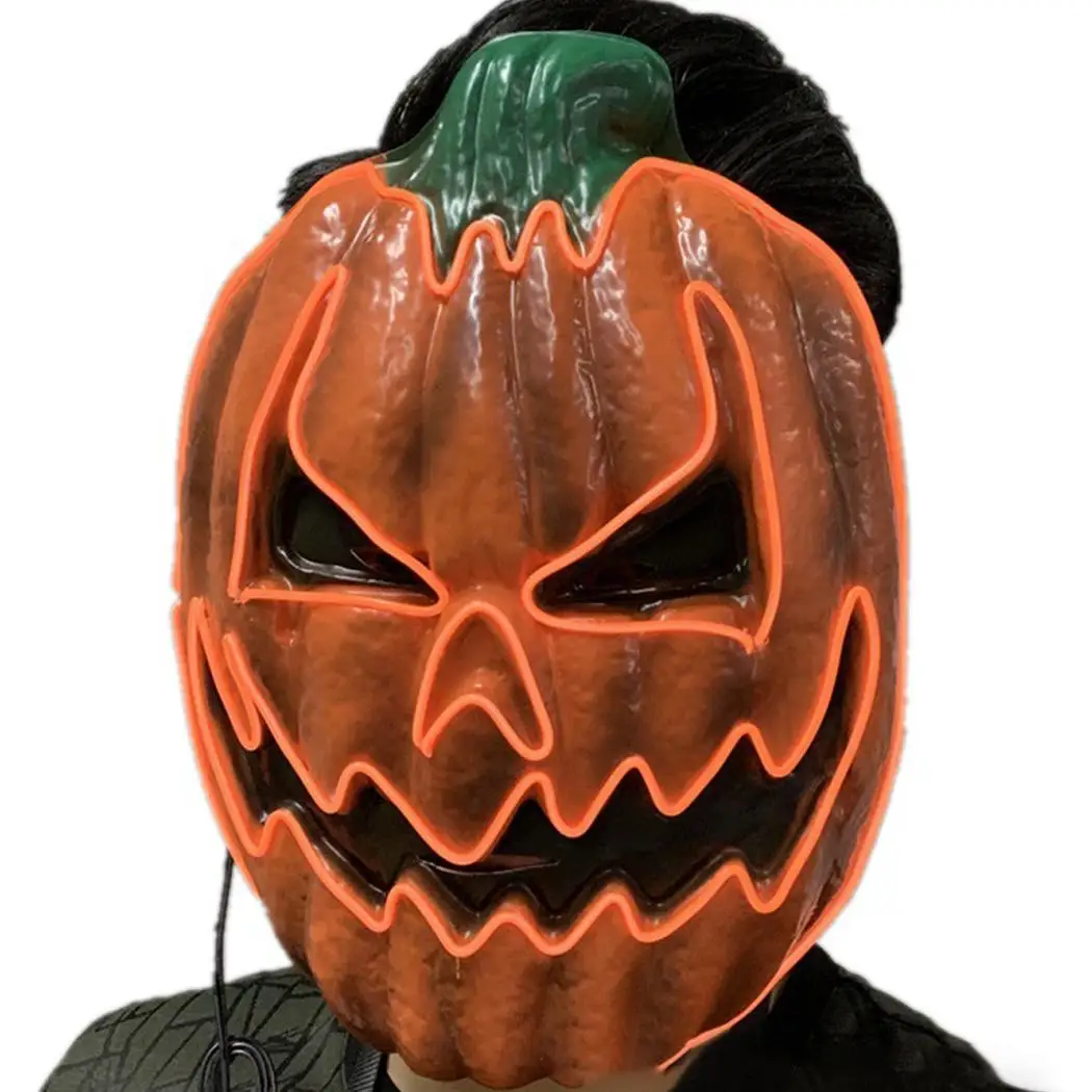 Хэллоуин Тыква светодиодный маска очистка маски выбор тушь для ресниц костюм DJ