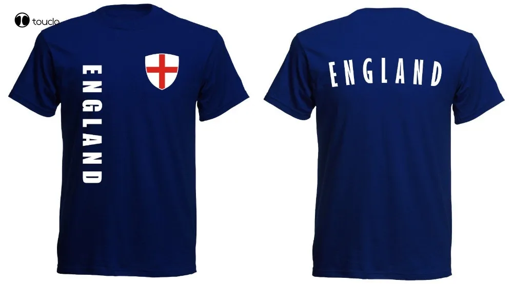 England T-Shirt Men'S Footballer Legend Soccers Jersey Print Navy New Arrival Men Great Quality Funny Cotton Bulk T Shirts