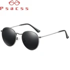 Солнцезащитные очки МужскиеЖенские PSACSS, круглые поляризационные очки, маленькая металлическая оправа, Винтажные Солнцезащитные очки для водителей и отпуска, UV400, 2020