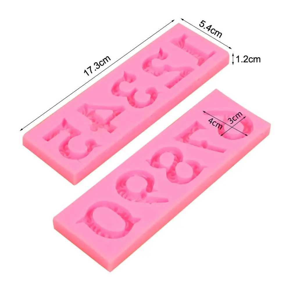 

0-9 Numbers 3D Silicone Mold with Cookware Dining Kitchen,Dining & Bar Non-Stick Cake Decorating Fondant Mold