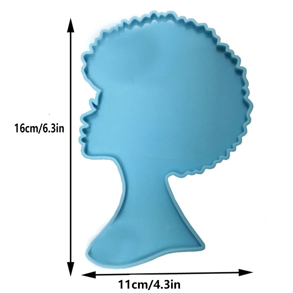 

Afro Female Silicone Resin Mold Head Beauty Coaster Mold Afro Lady Head Resin Tray Mold DIY Molds for Home Decoration Handcrafts