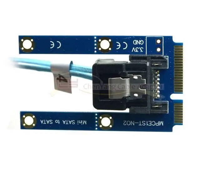 Большой-Q 50 мм Мини PCI-E mSATA SSD плоский SATA 7pin жесткий диск PCBA удлинитель адаптер
