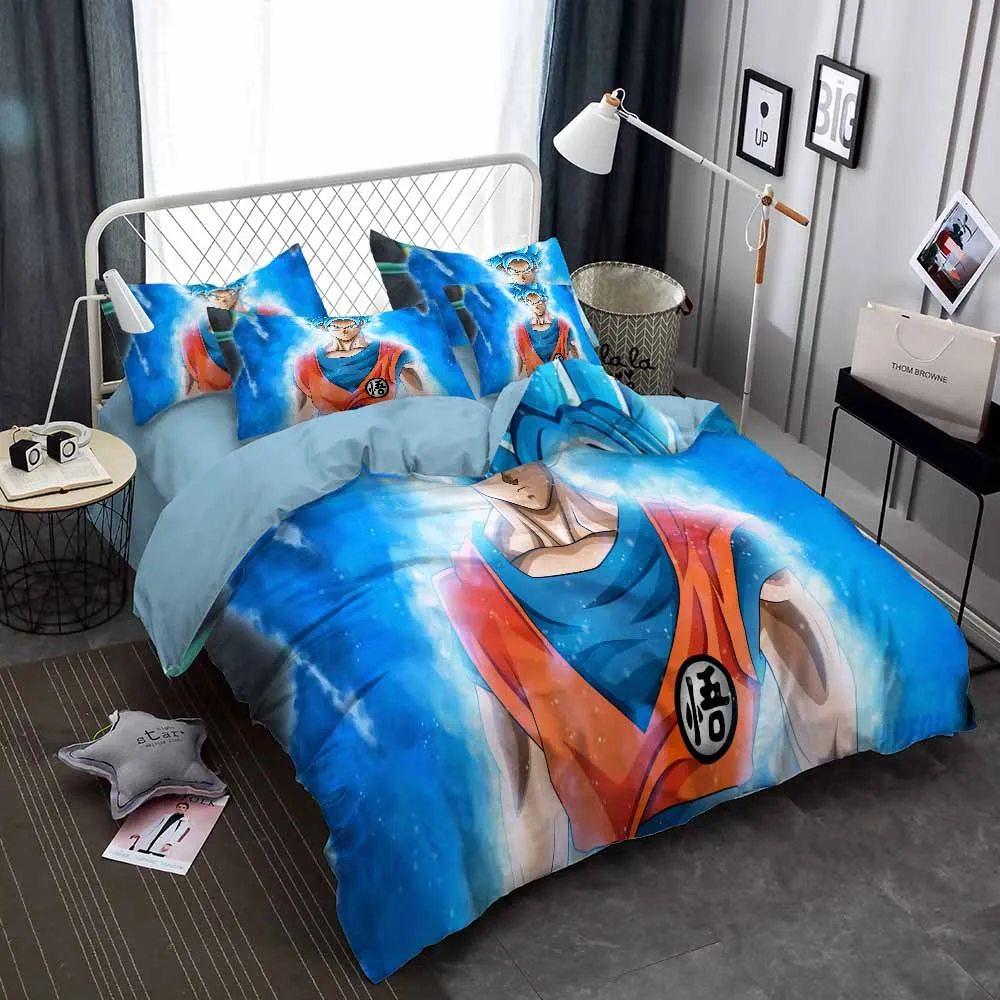 Новые корейские носки из хлопка, хлопковые Dragon Ball Z Комплект постельного белья наволочка близнец полный queen King Размеры для мальчиков и девочек, Комплект постельного белья 2/3 шт. набор пододеяльников