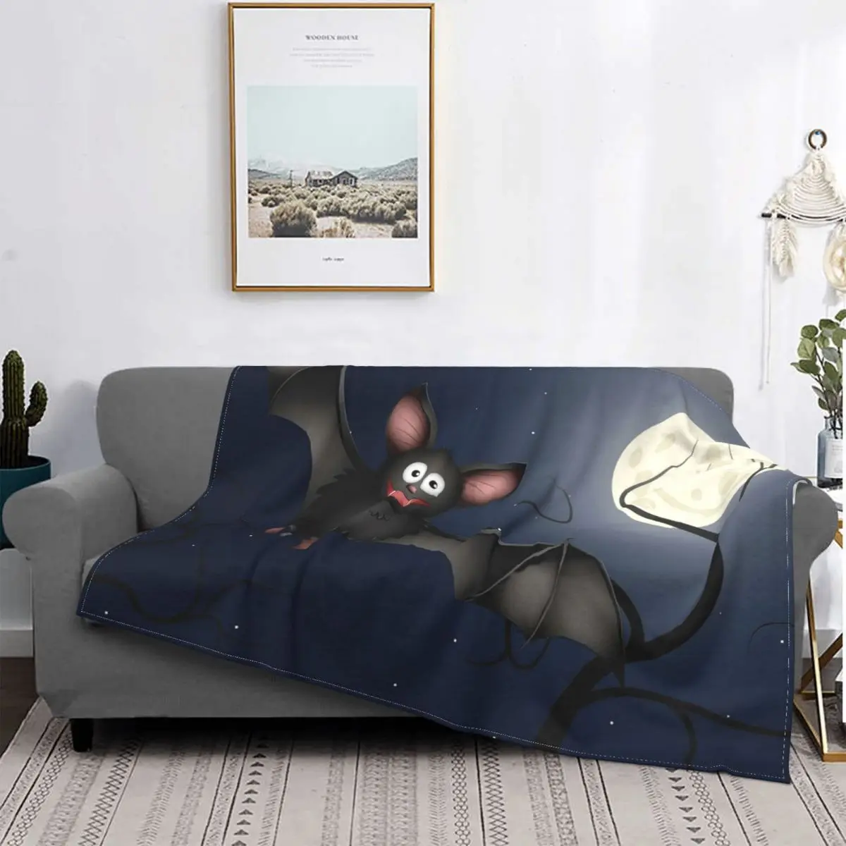 

Летучая мышь, флисовый принт, летающий вампир, дышащие легкие тонкие пледы для дивана, уличное плюшевое тонкое одеяло