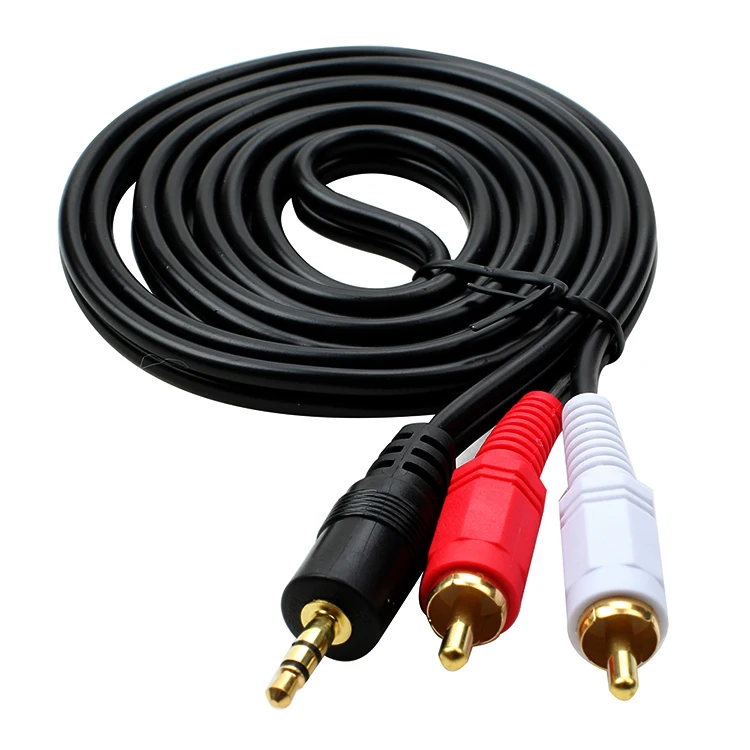 

3.5mm Plug Jack Connector to 2 RCA Male Music Stereo Adapter Cable Audio AUX Line for Phones TV Sound Speakers 1.5m/3m-20m