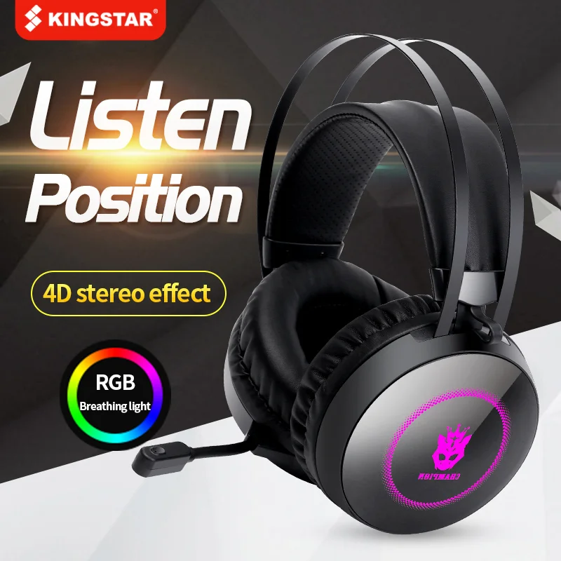 

Headset Gamer 7.1 Channel with Microphone Gaming Headphones Surround Sound Earphone Professional RGB Light for PC Computer PUBG