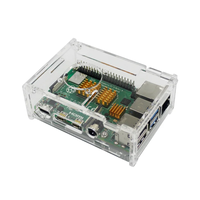 Прозрачный защитный чехол для Raspberry Pi Fan 2A вентиляторы охлаждения 5 В защита
