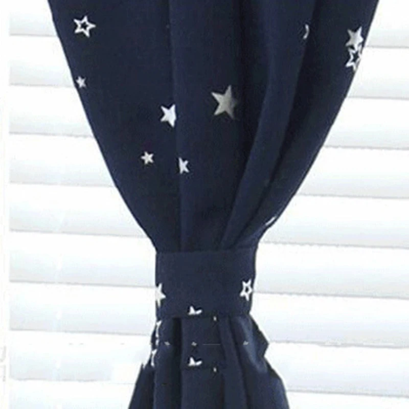 

Modern Blackout Curtains For Living Room Bedroom Window Treatment Blinds Finished Drapes Full Shading Curtains Star Bronzing