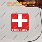 Универсальная наклейка-символ первой помощи, автомобильная виниловая Светоотражающая Глянцевая красная наклейка, размер на выбор