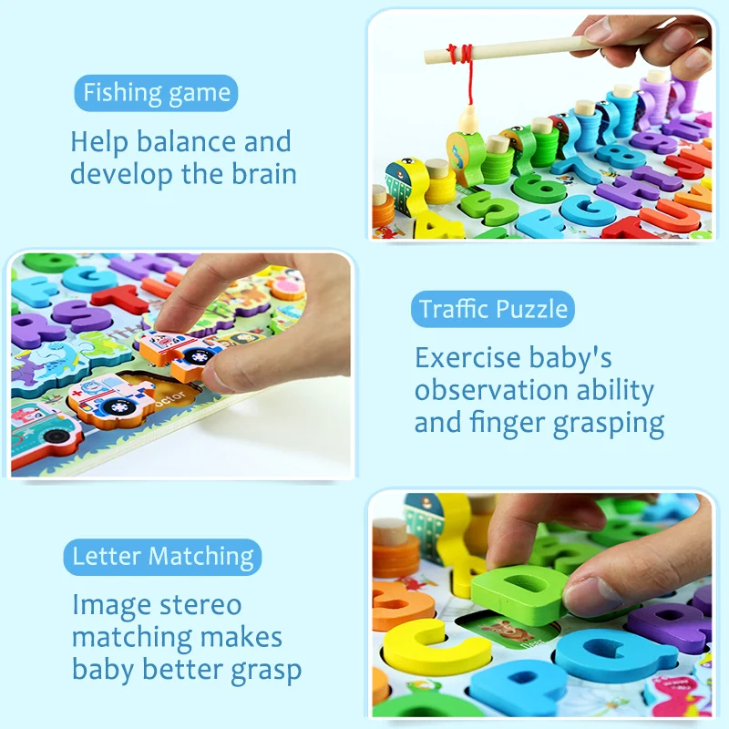 Игрушка Монтессори в форме цветного сочетания логарифмические Обучающие