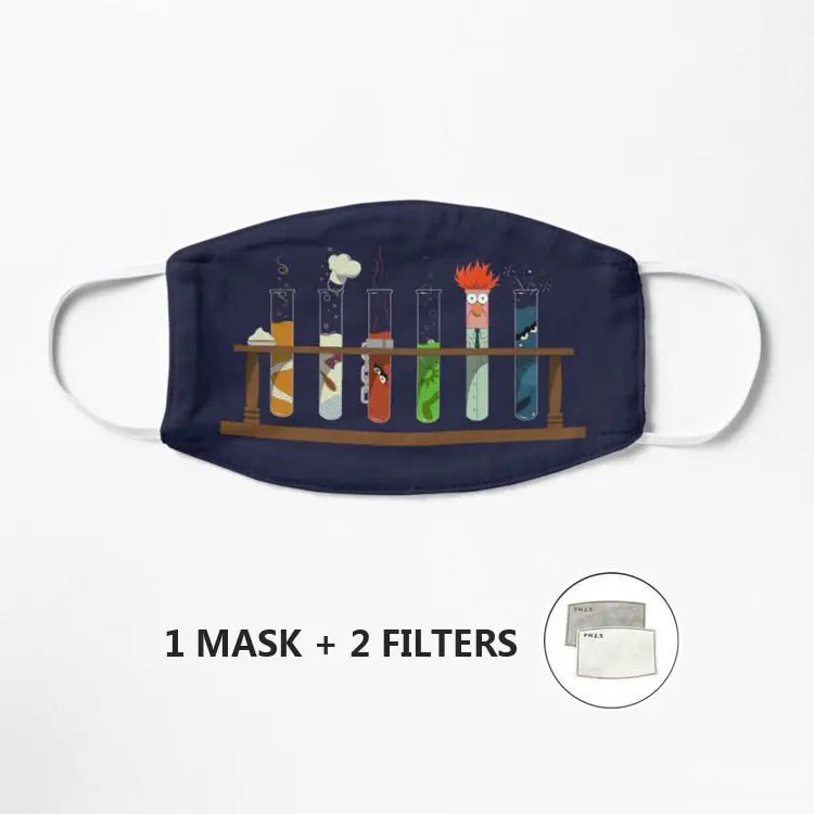 

Маска Muppet Science для мужчин и женщин, многоразовая дышащая моющаяся маска против пыли для лица и рта