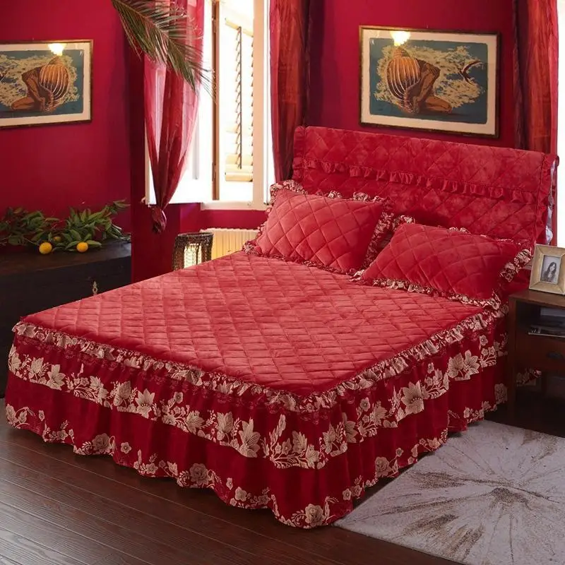 Кроватная юбка в Корейском стиле комплект постельного белья покрывала