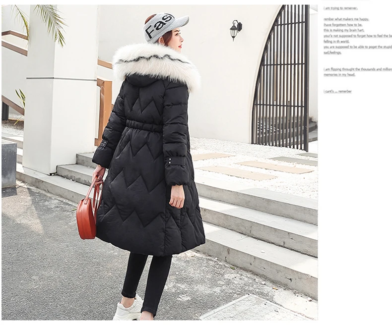 X-long parkas зимняя женская куртка-25 градусов тонкий толстый теплый зимний большой меховой воротник с капюшоном куртка пальто парки верхняя одежда куртка