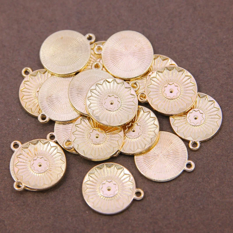 

10pcs/lot 16*19MM Zinc Alloy Charms Pattern Round Coin Charms Pendant For DIY Fashion Necklace Jewelry Bracelet Accessories