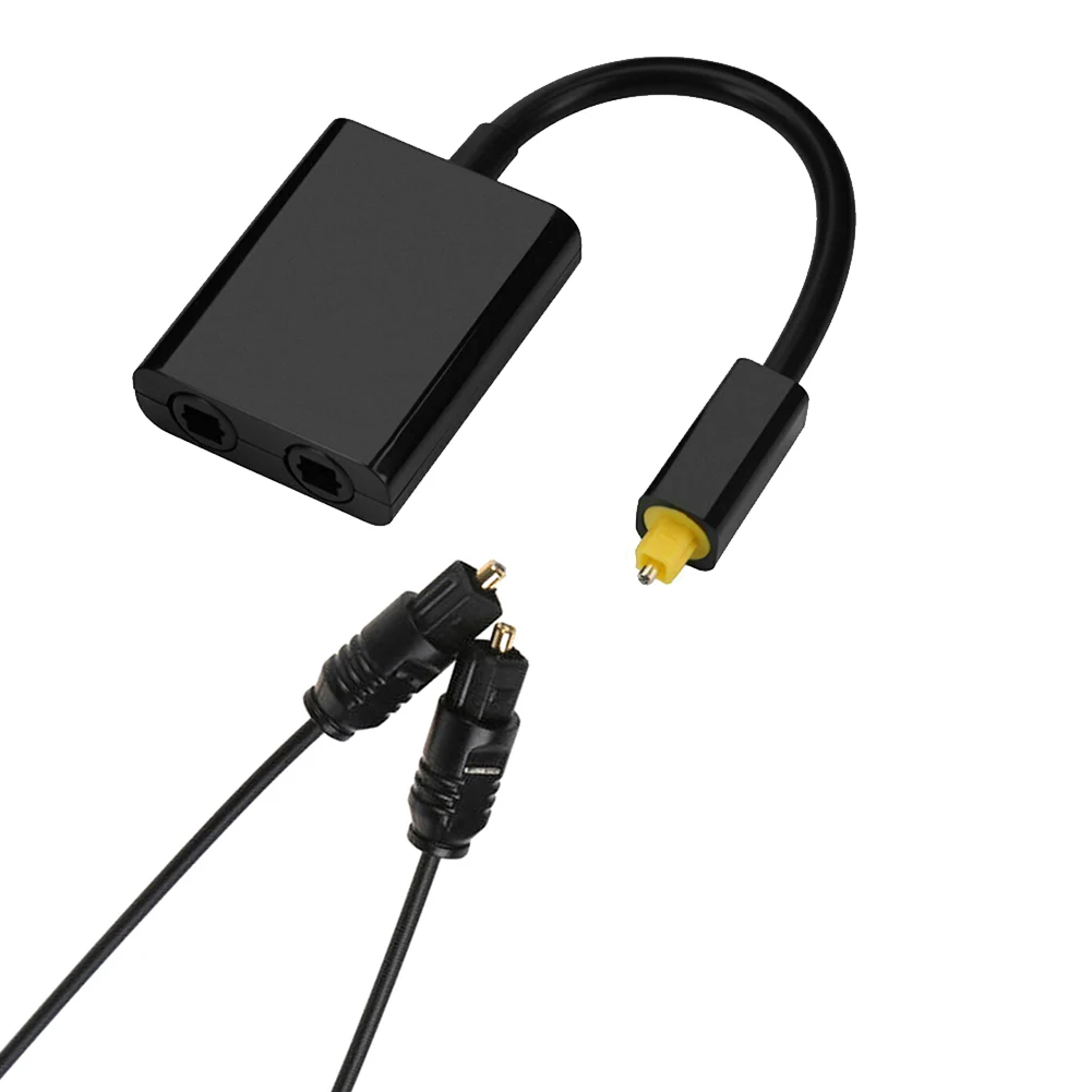 

Digital Optical Splitter 1 To 2 Audio Out Hub 5ft SPDIF Optical Fiber Cable