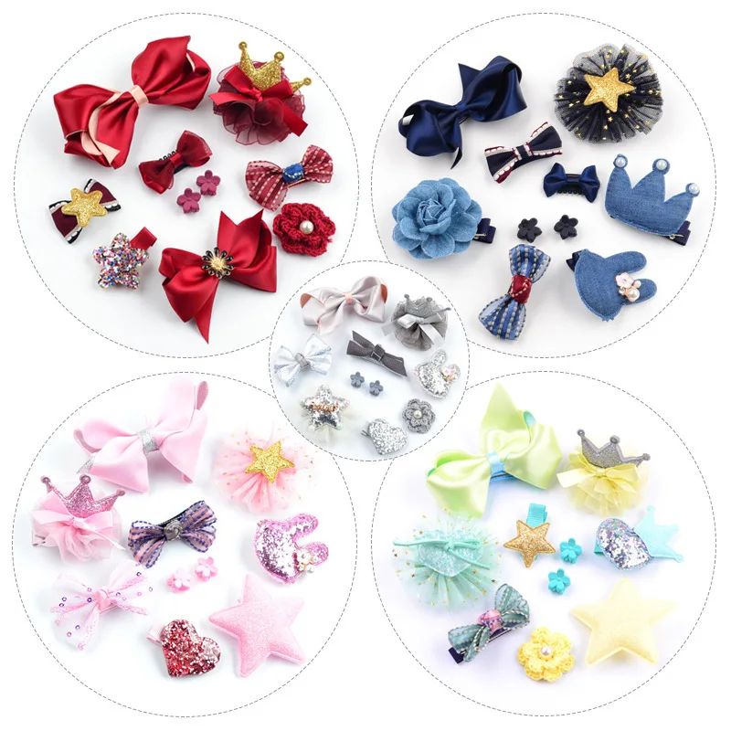 Модная заколка для волос с большим блестящим бантом девочек Заколка принцессы