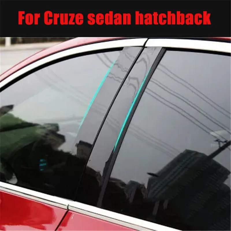Car styling Accessories Mirror Reflection Panel BC Column rear Triangle decorative sticker film For Chevrolet Cruze 2009-2018