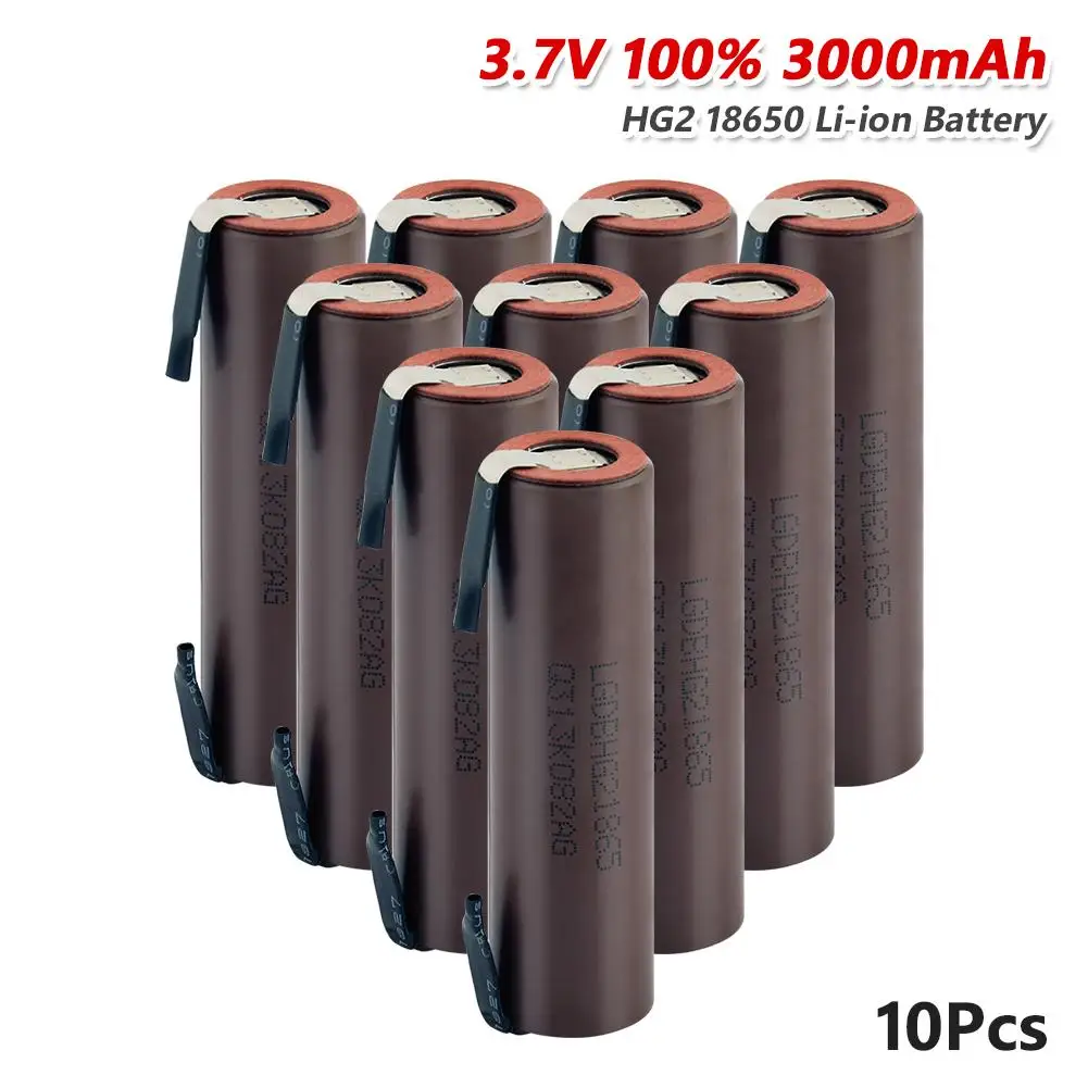 1/2/4/6/8/10x18650 HG2 18650 3000 мАч электронная сигарета Vape перезаряжаемая батарея Высокая