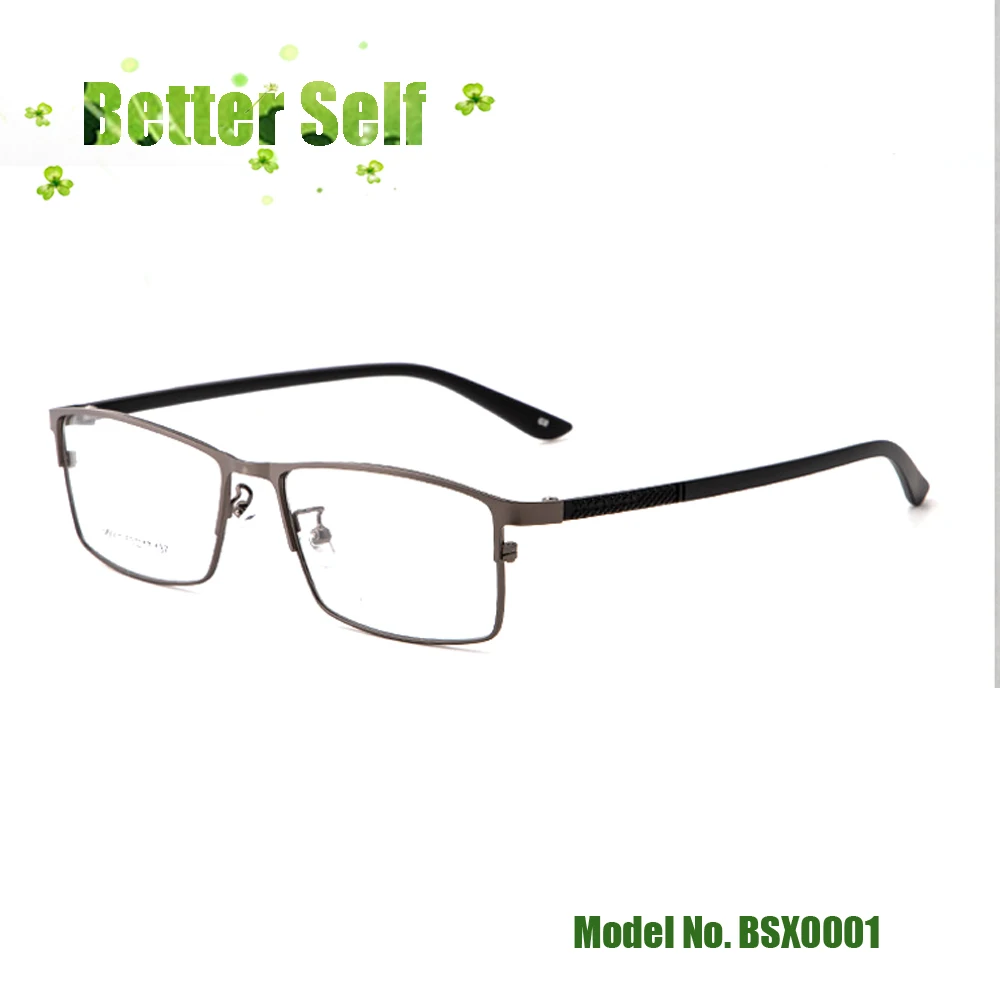 Мужские классические очки BSX0001 прямоугольные с полной оправой и металлической