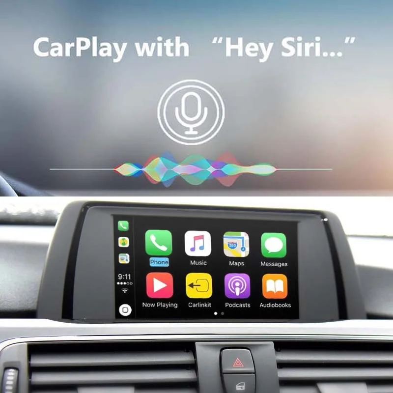 Беспроводной CarPlay/Интерфейс Android модуль для BMW NBT системы с реверсивной камерой
