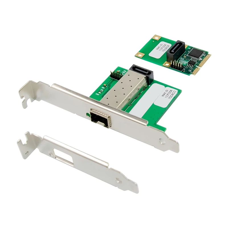 Мини PCIE I210 сетевая карта SFP один порт Ethernet адаптер 1G 1000M волоконно оптическая для