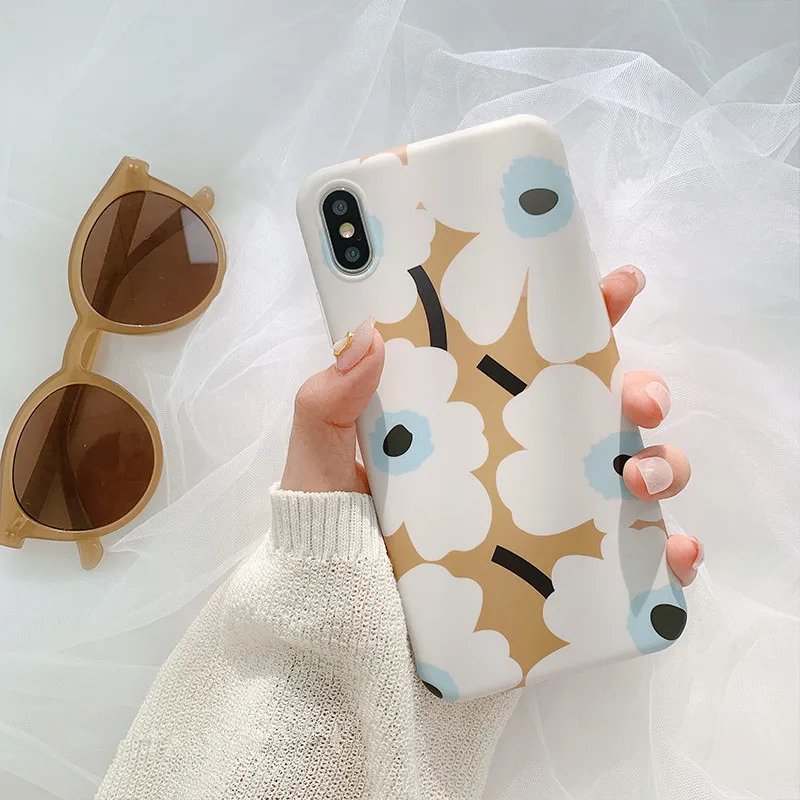 Ретро абстрактная иллюстрация Цветы Чехол для телефона iPhone X XSmax XR Xs 7 Puls 6 6S 8 чехол