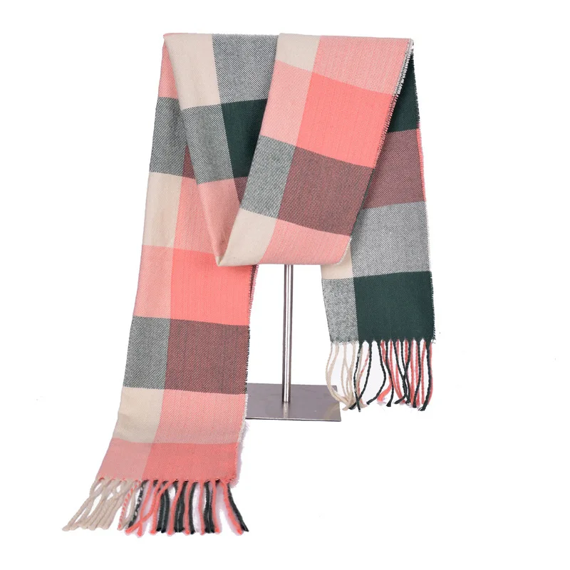 Осень и Зима Новая мода Англия плед имитация кашемира шаль нагрудник двойного