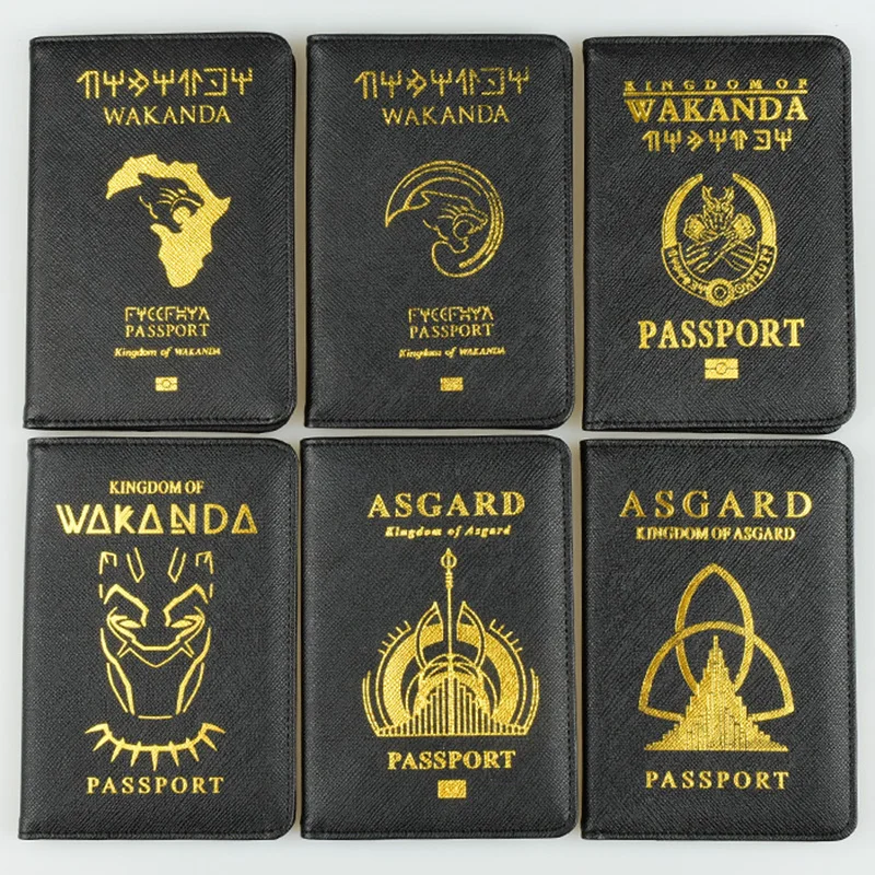 DIKEDAKU Wakanda Держатель для паспорта Rfid крест узор из искусственной кожи Обложка для паспорта Asgard паспорт кошельки Кошелек Прямая поставка