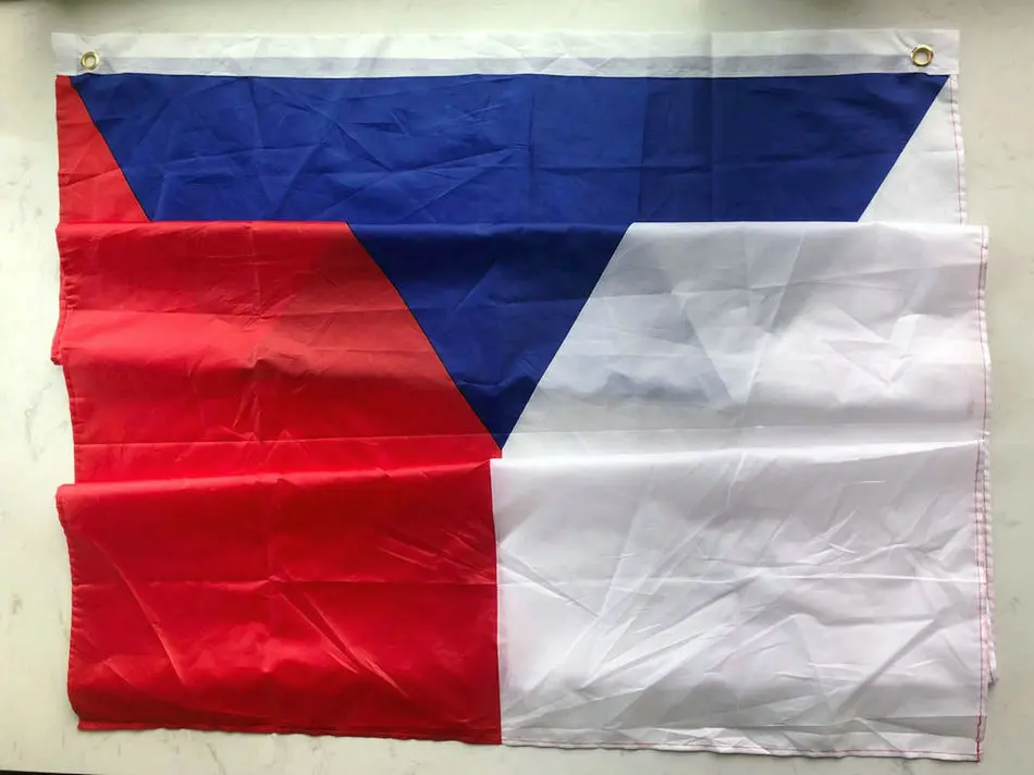 

ZXZ Free shipping 90x150cm Czech Flag 3x5ft CZ CZE Czech republic Hanging Polyester National Flag indoor outdoor decoration