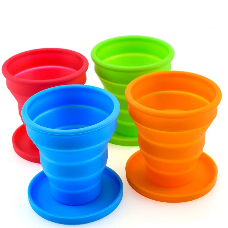 

Colorful Silicone Folding Cup Outdoor Camping Telescopic Collapsible Travel Cup