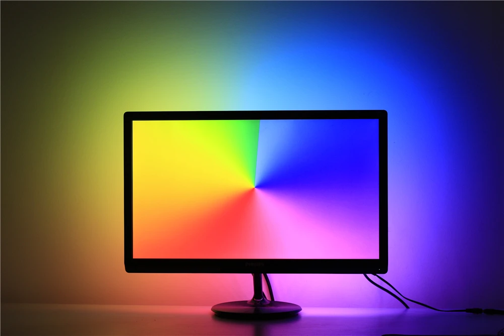 DIY Ambilight HD tv, настольный ПК, экран мечты, USB Светодиодная лента, набор HD ТВ, компьютерный монитор, подсветка WS2812B, Светодиодная лента, 1 м, 2 м, 3M, 4M, 5 м