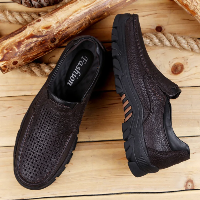 

Brand Men's Casual Shoes Handmade Genuine Leather Men's Moccasins Loafers Hot Sale Platform Driving Shoes Zapatillas Hombre