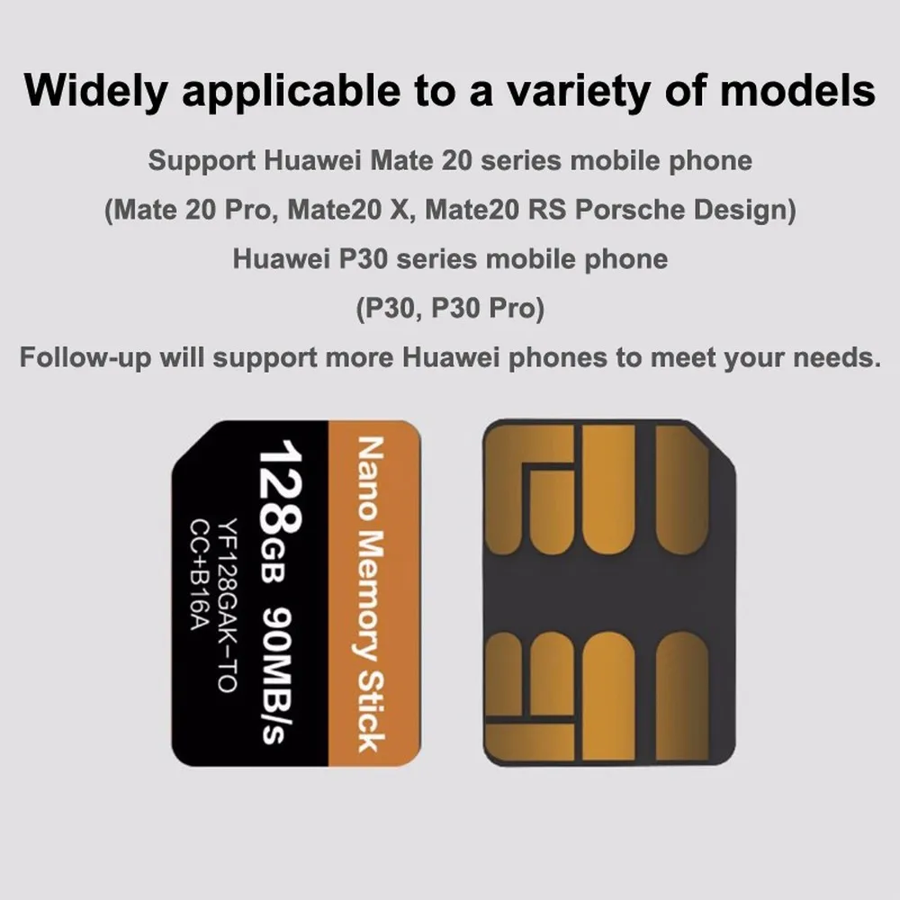 Для huawei Mate20/P30 Pro NM карта Nano карта памяти 128 ГБ 90 МБ/с./с nm-карта с USB3.1 Gen 1 type-C двойное использование TF/NM кардридер