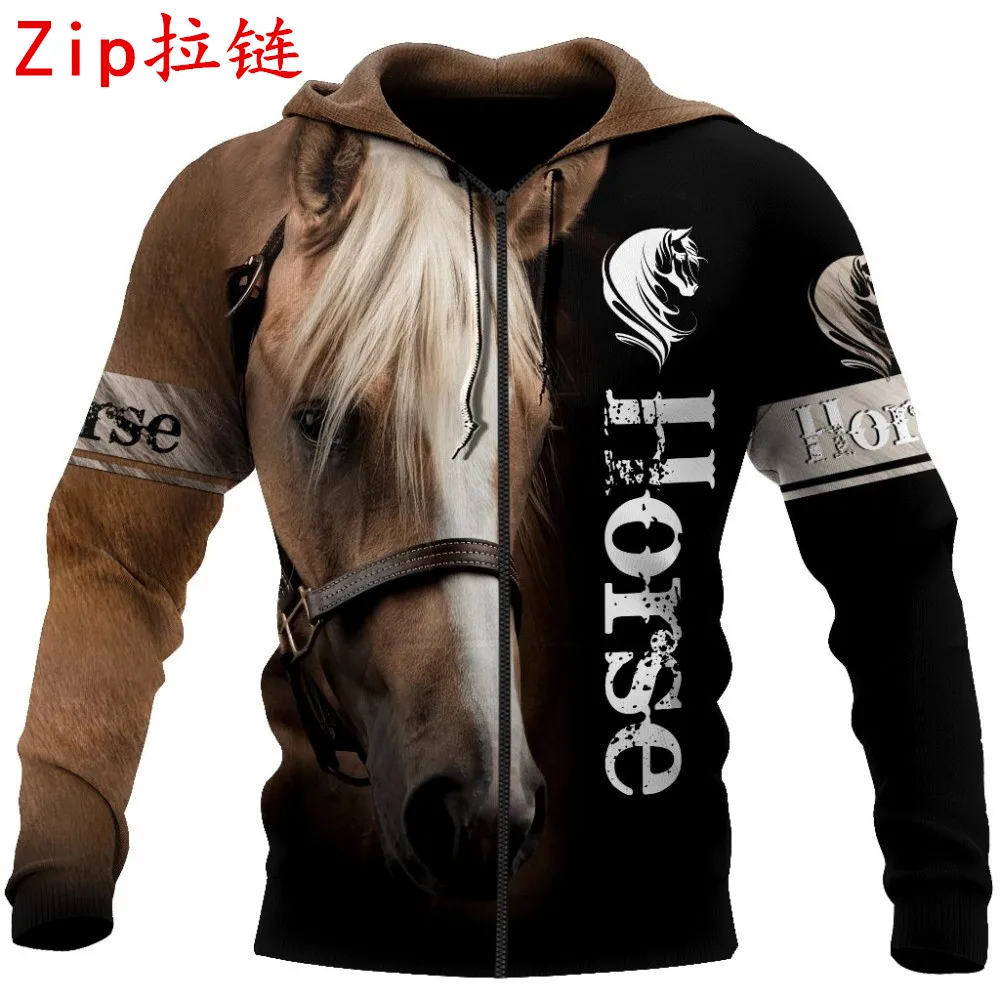 

Animal Horse Pattern 3D All Over Printed Fashion Zipper Hoodie Autumn Harajuku Sweatshirt Unisex Casual Zip Jacket U15