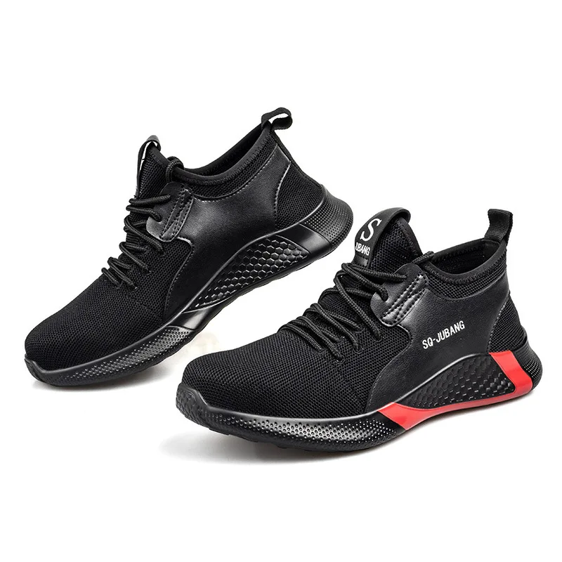 

2021 Men's breathable anti smashing anti piercing labor protection shoes safety shoes men Work shoes