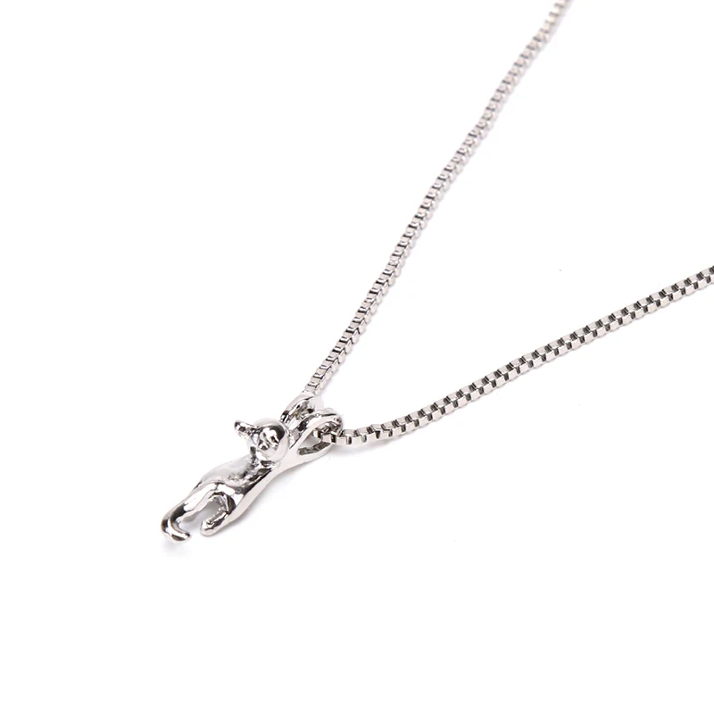 Scrubs with chain Последняя мода красивые, с серебряным покрытием Цепочки и ожерелья крошечные милый Кот Подвески Odd Модная бижутерия, подвески, кулоны Цепочки и ожерелья - Окраска металла: Scrubs with chain