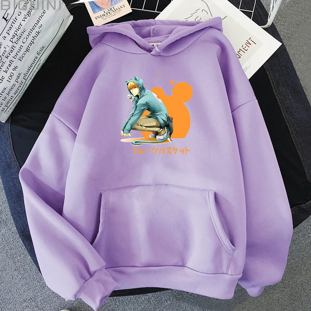 

Souma Kyou Letter Printed Sweatshirt Women Harajuku Hoodie Oversized Fruits Basket Kawaii Clothing Aesthetic Casual Korean Style