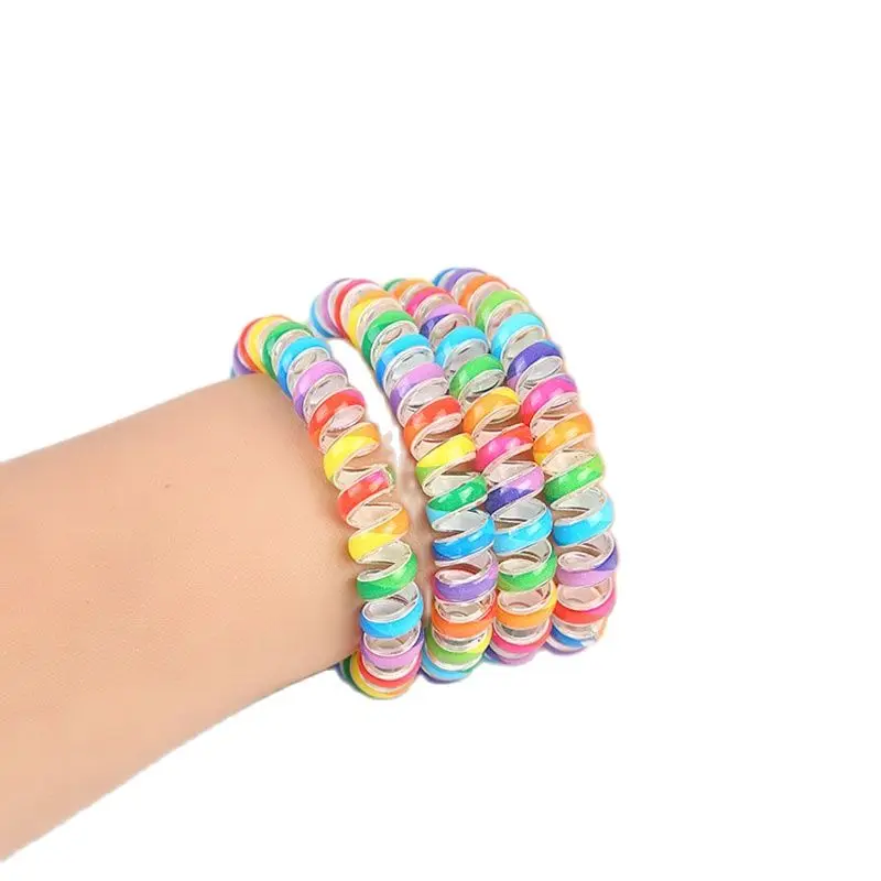 4 шт./партия радужные эластичные резинки для волос| |